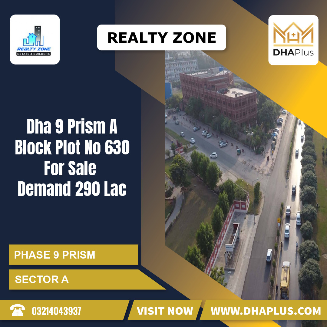 1 Kanal Residential Plot for Sale in Sector A - Phase 9 Prism, Lahore - (DP-37090)