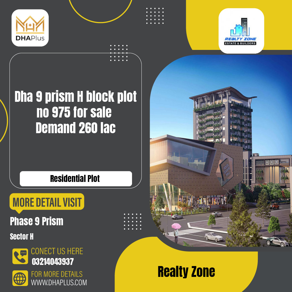 1 Kanal Residential Plot for Sale in Sector H - Phase 9 Prism, Lahore - (DP-37091)