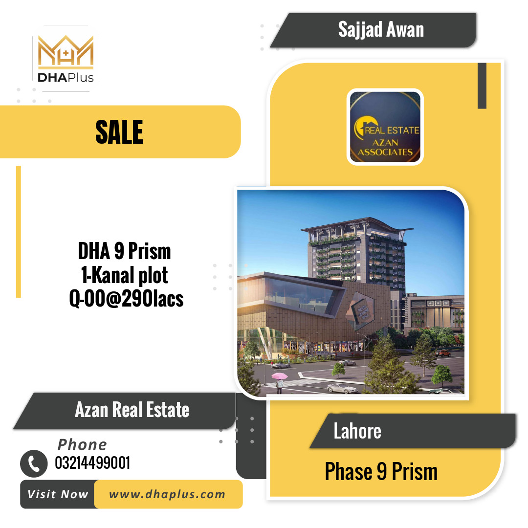 1 Kanal Residential Plot for Sale in Phase 9 Prism, Lahore - (DP-37101)