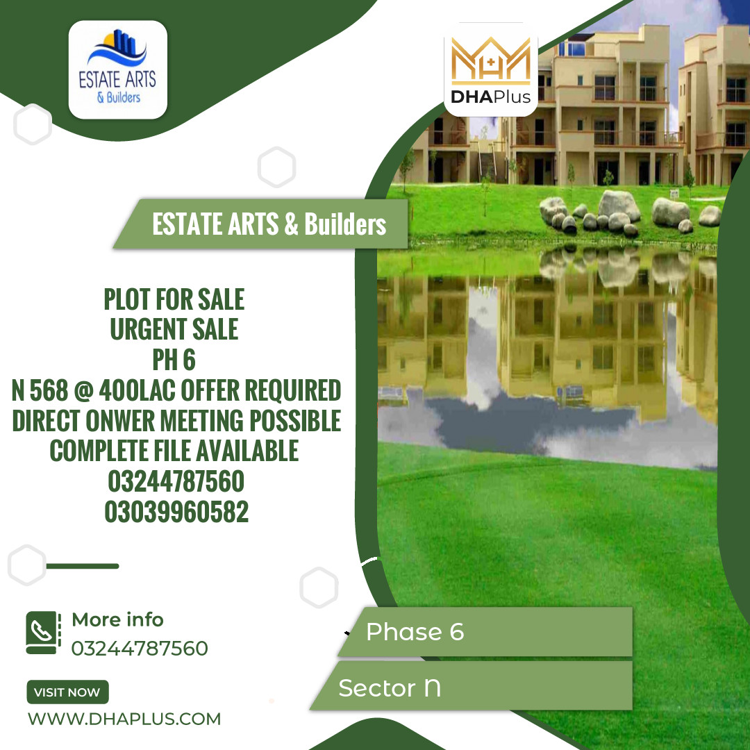 1 Kanal Residential Plot for Sale in Sector N - Phase 6, Lahore - (DP-37105)