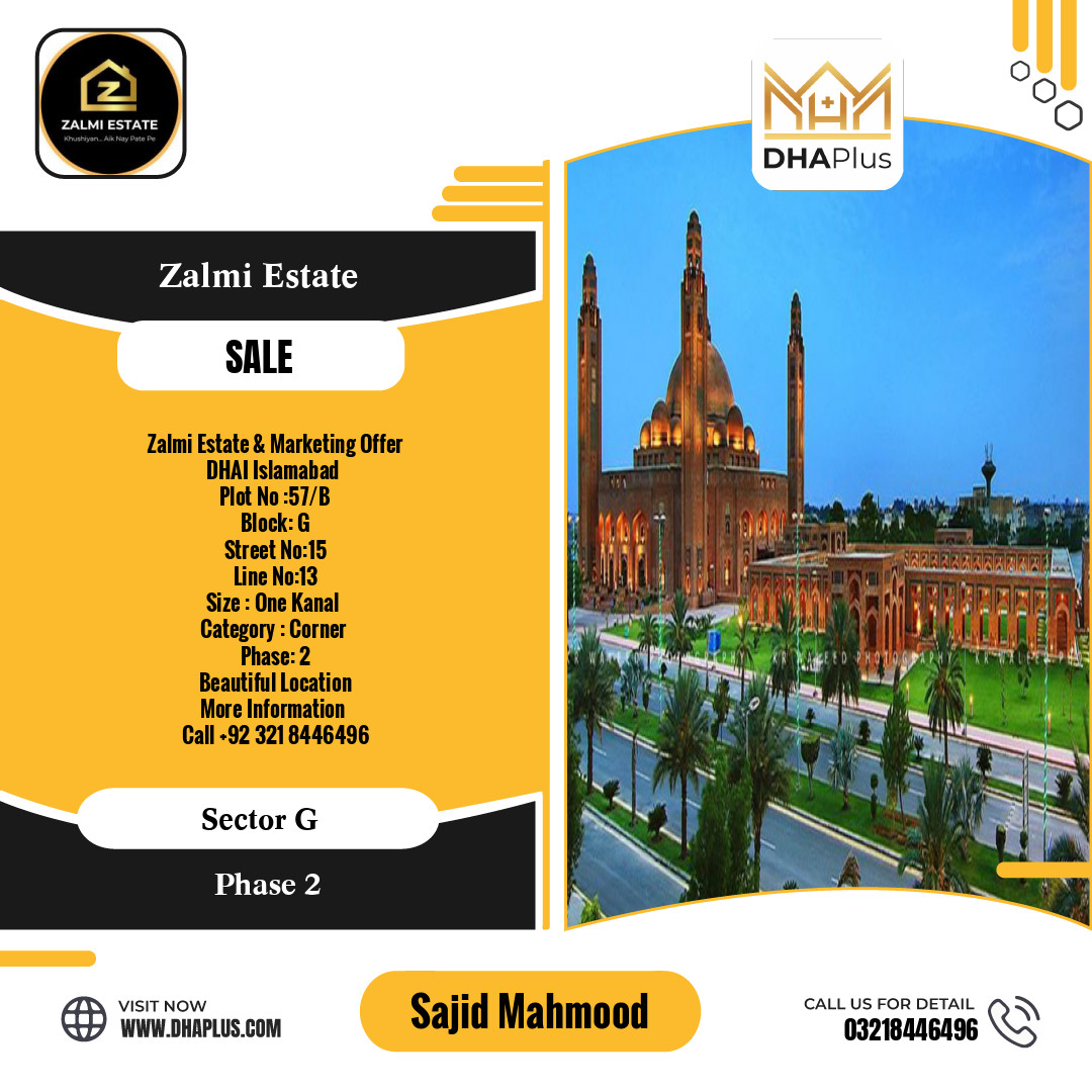 20 Marla Residential Plot for Sale in Sector G - Phase 2, Islamabad - (DP-37121)