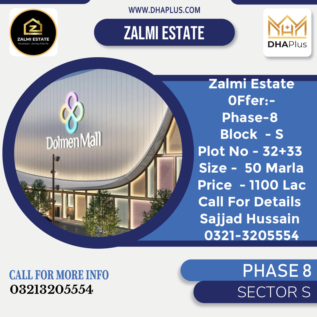 50 Marla Residential Plot for Sale in Sector S -  Phase 8, Lahore - (DP-37171)