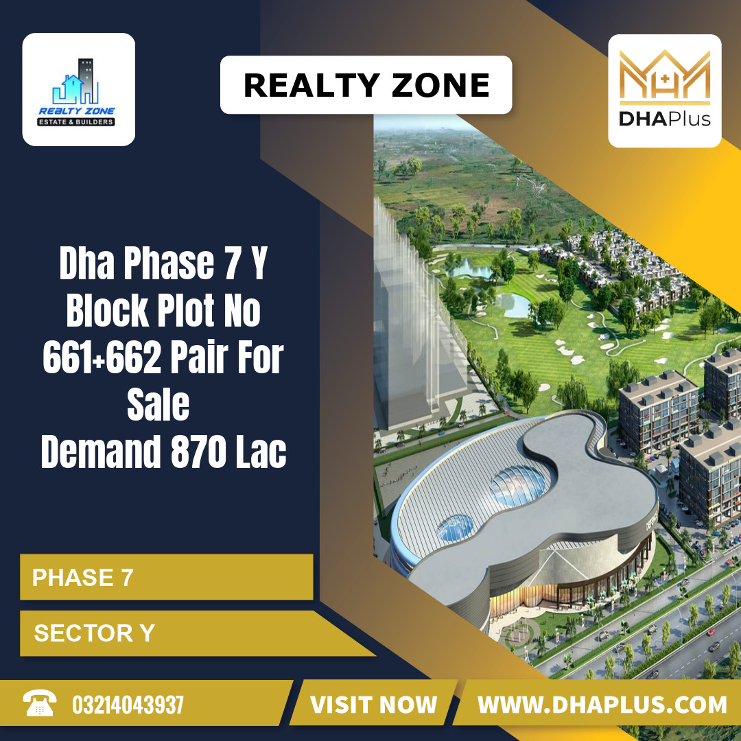 1 Kanal Residential Plot for Sale in Sector Y -  Phase 7, Lahore - (DP-37178)