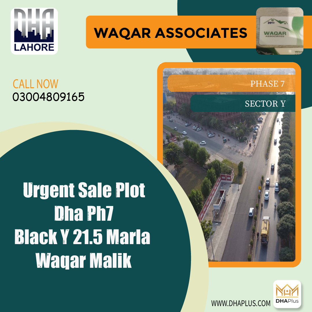 21.5 Marla Residential Plot for Sale in Sector Y -  Phase 7, Lahore - (DP-37319)