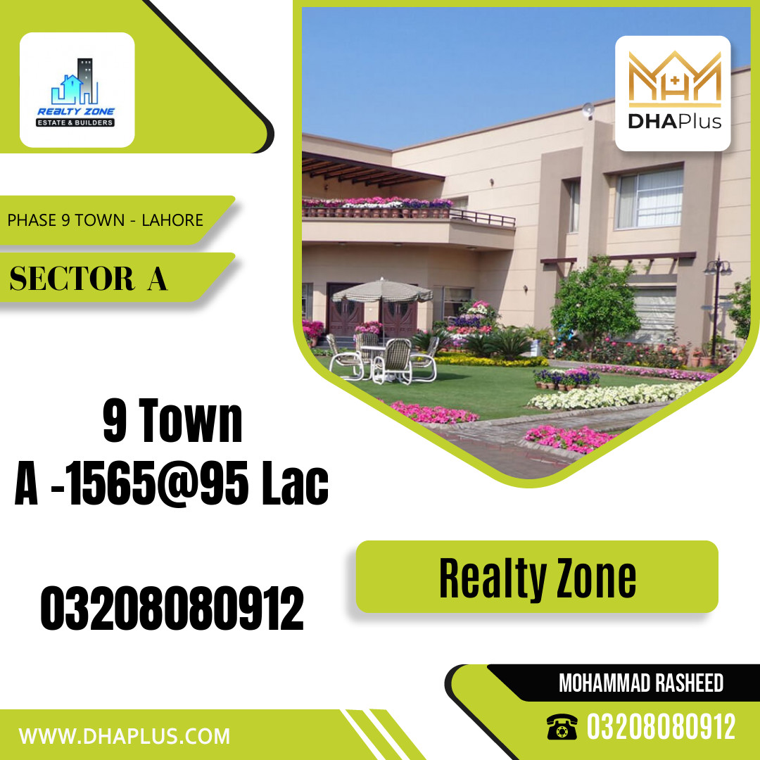 5 Marla Residential Plot for Sale in Sector A - Phase 9 Town, Lahore - (DP-37351)