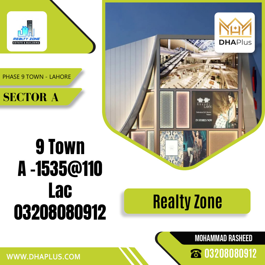 5 Marla Residential Plot for Sale in Sector A - Phase 9 Town, Lahore - (DP-37352)