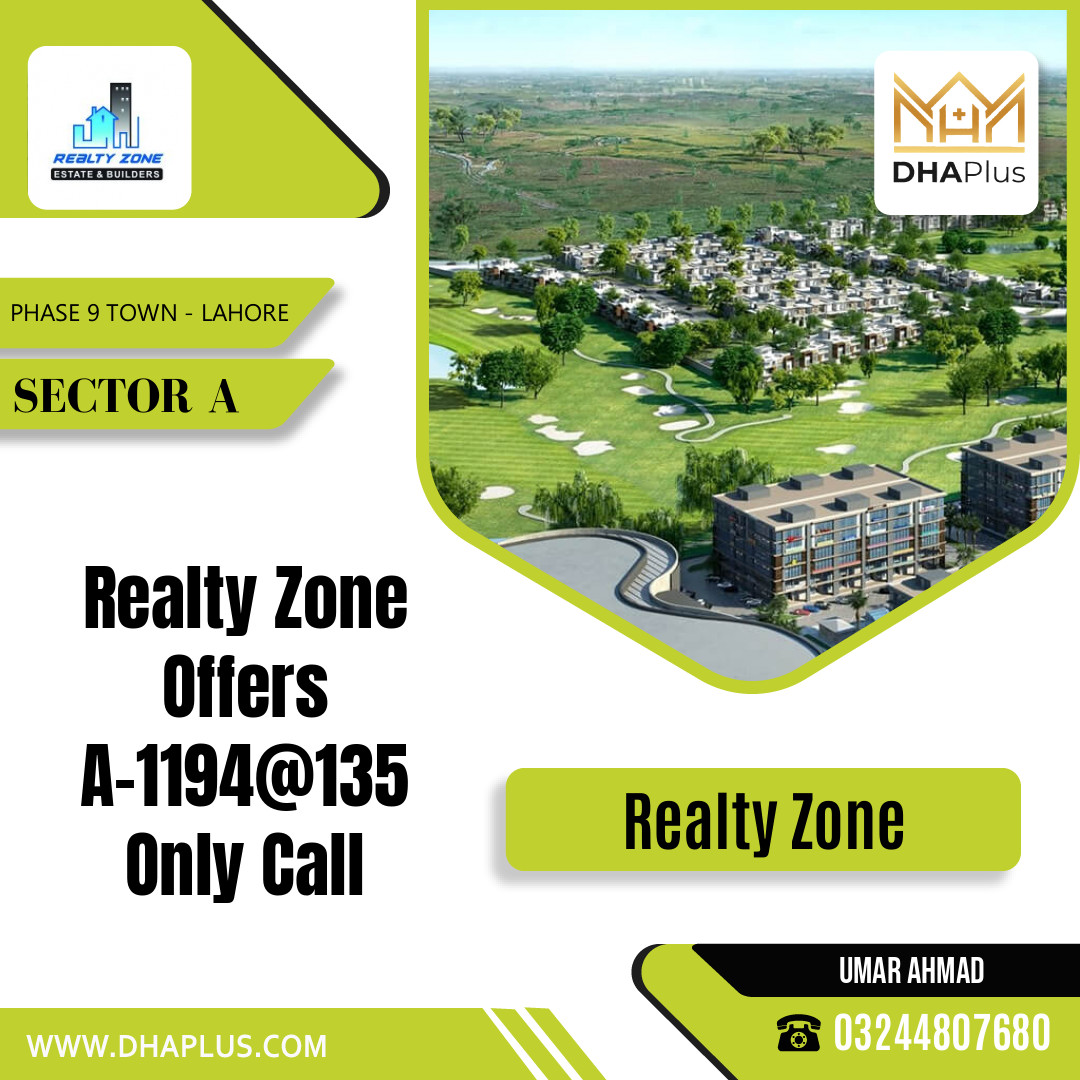5 Marla Residential Plot for Sale in Sector A - Phase 9 Town, Lahore - (DP-37365)