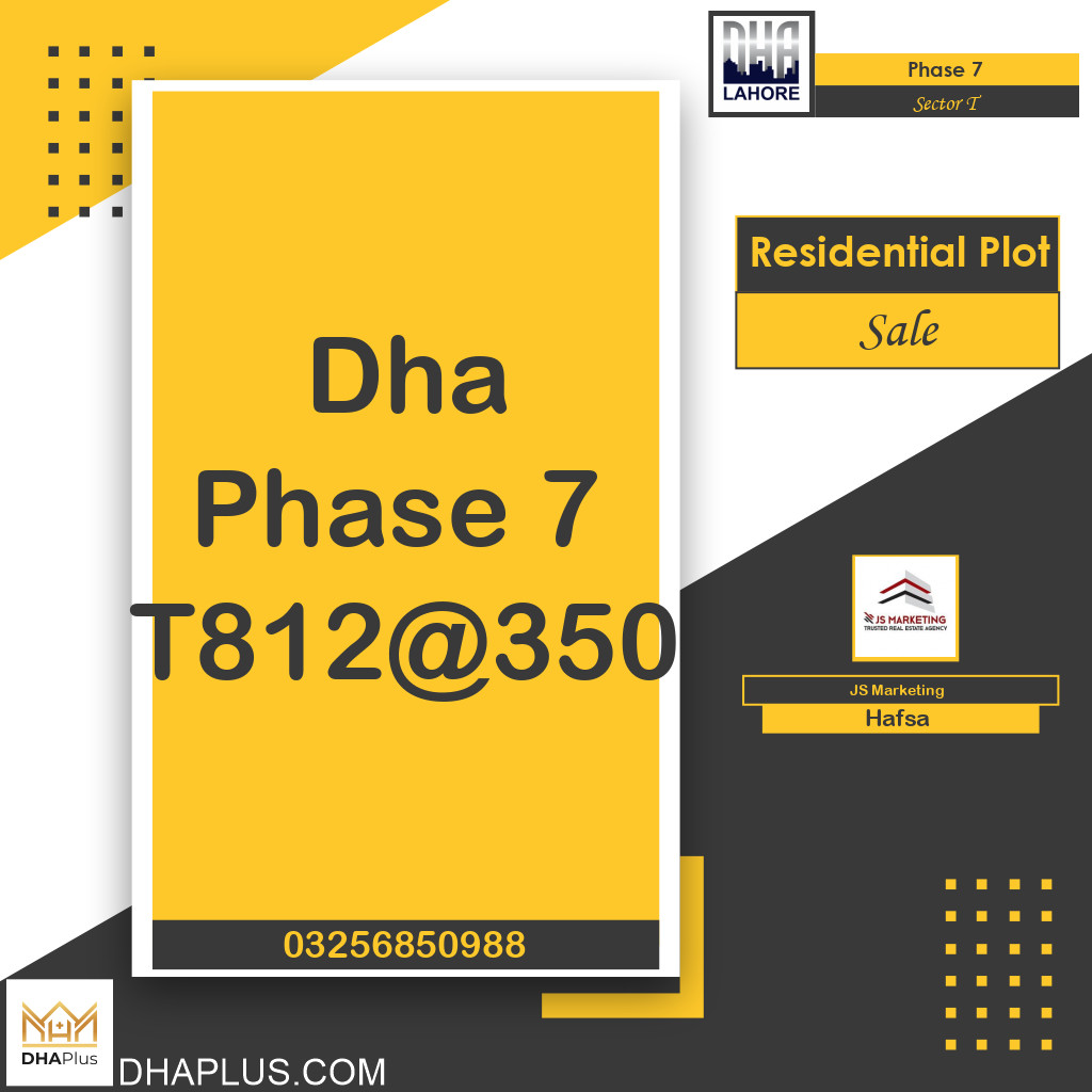 1 Kanal Residential Plot for Sale in Sector T -  Phase 7, Lahore - (DP-37371)