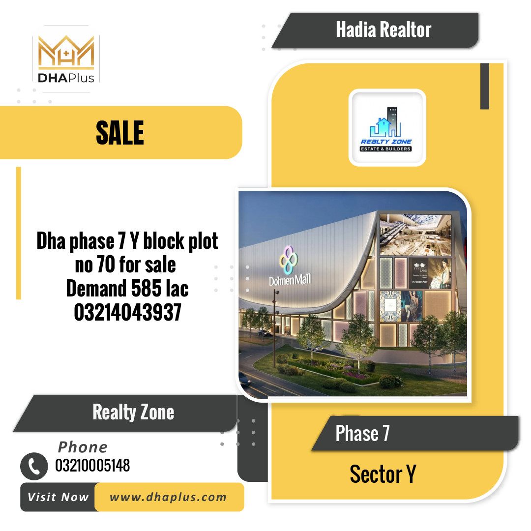 1 Kanal Residential Plot for Sale in Sector Y - Phase 7, Lahore - (DP-37375)