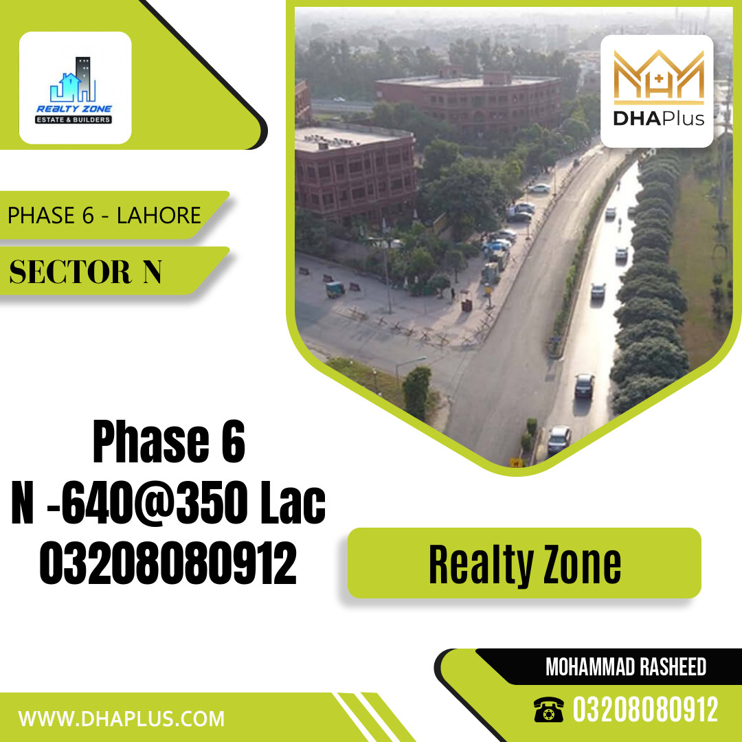 1 Kanal Residential Plot for Sale in Sector N - Phase 6, Lahore - (DP-37381)