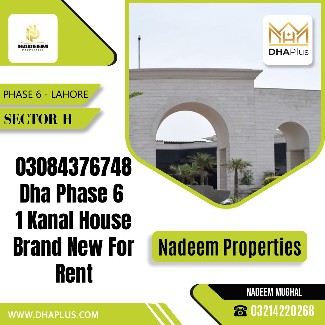 20 Marla Residential House for Rent in Sector H -  Phase 6, Lahore - (DP-37399)