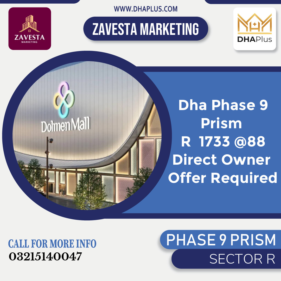 5 Marla Residential Plot for Sale in Sector R - Phase 9 Prism, Lahore - (DP-37416)