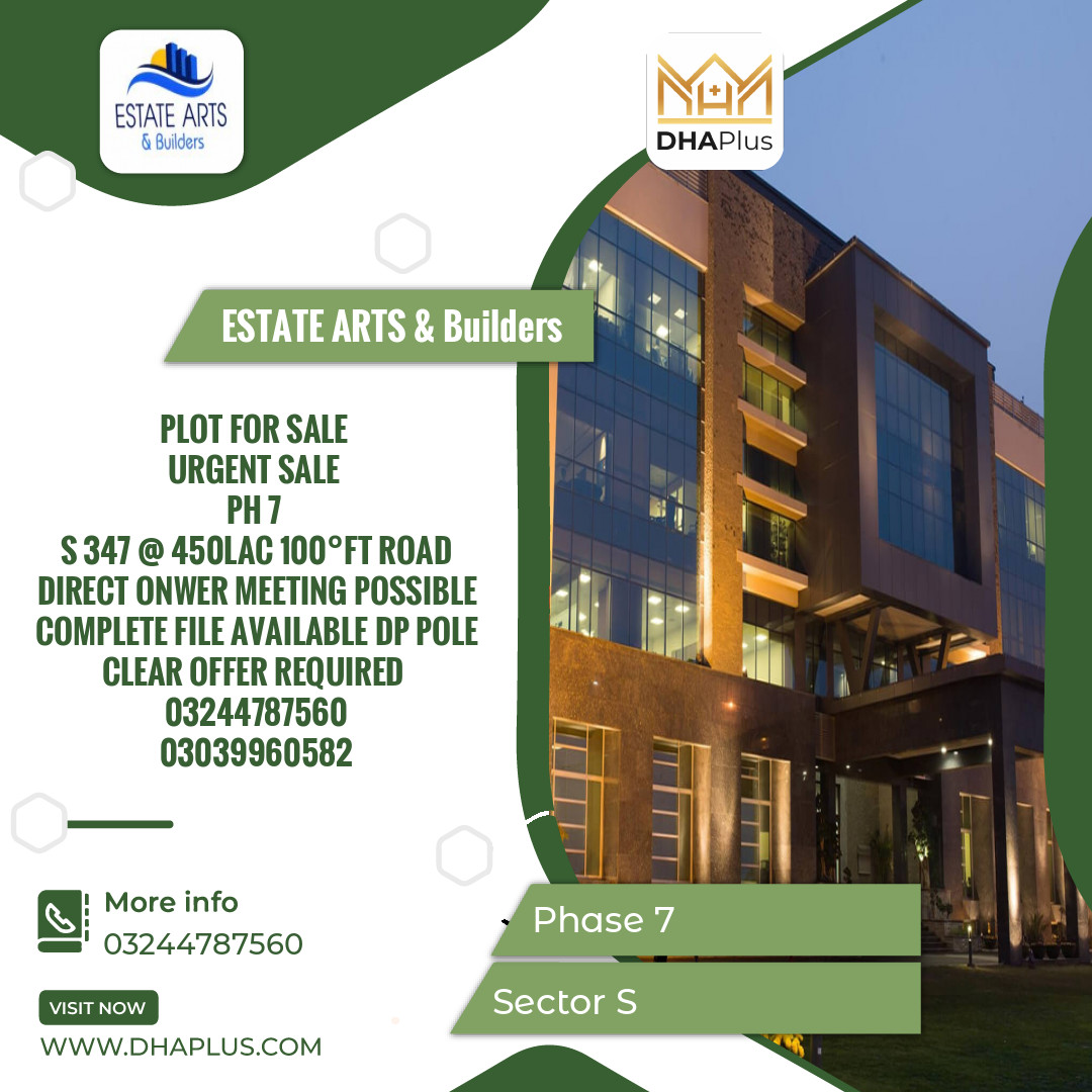 1 Kanal Residential Plot for Sale in Sector S -  Phase 7, Lahore - (DP-37443)