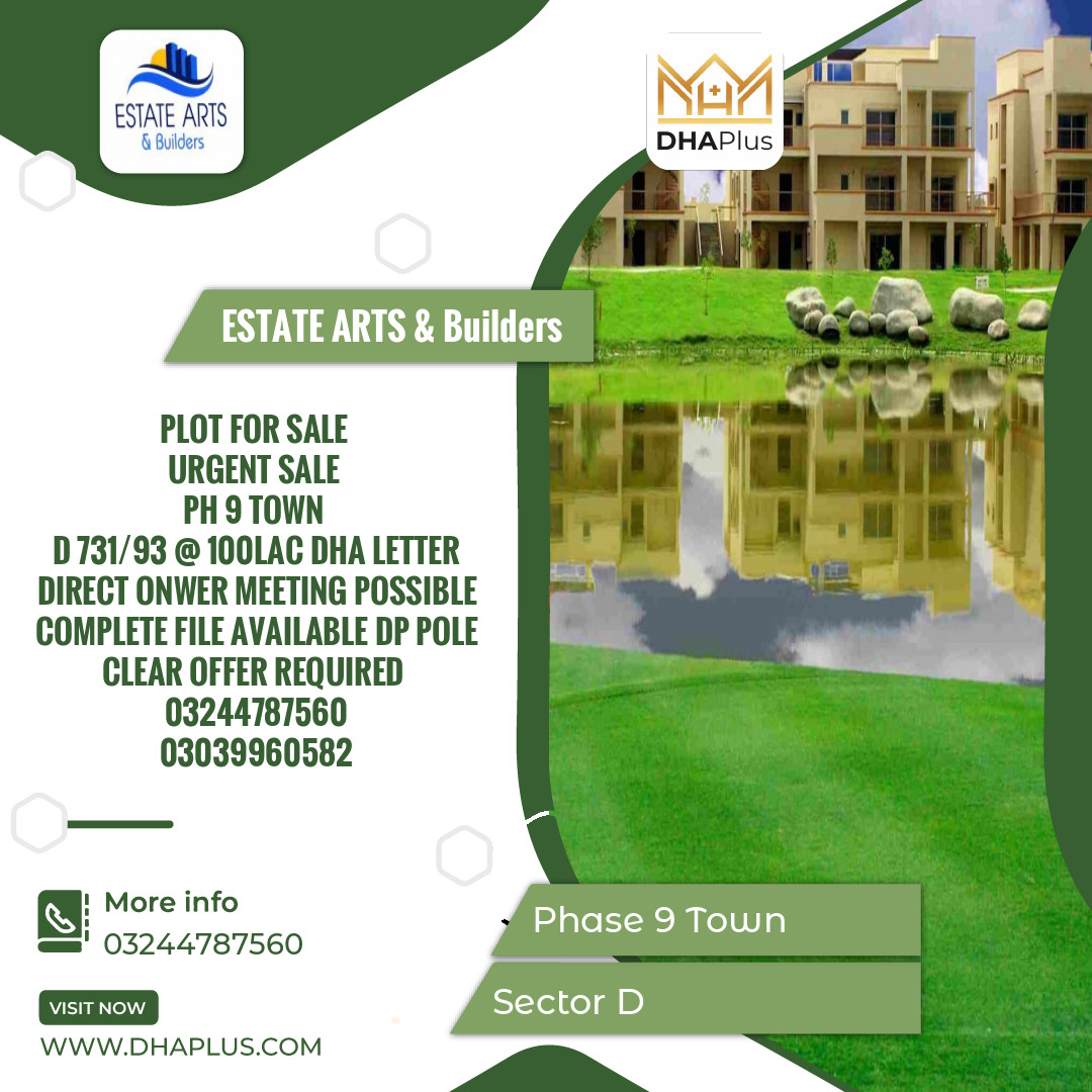 5 Marla Residential Plot for Sale in Sector D -  Phase 9 Town, Lahore - (DP-37461)