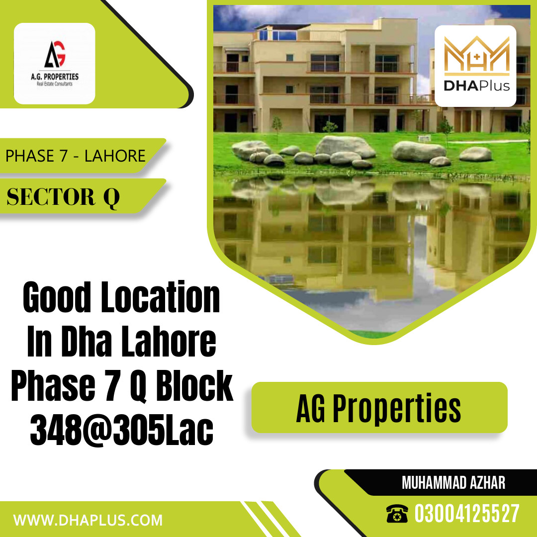 1 Kanal Residential Plot for Sale in Sector Q - Phase 7, Lahore - (DP-37462)