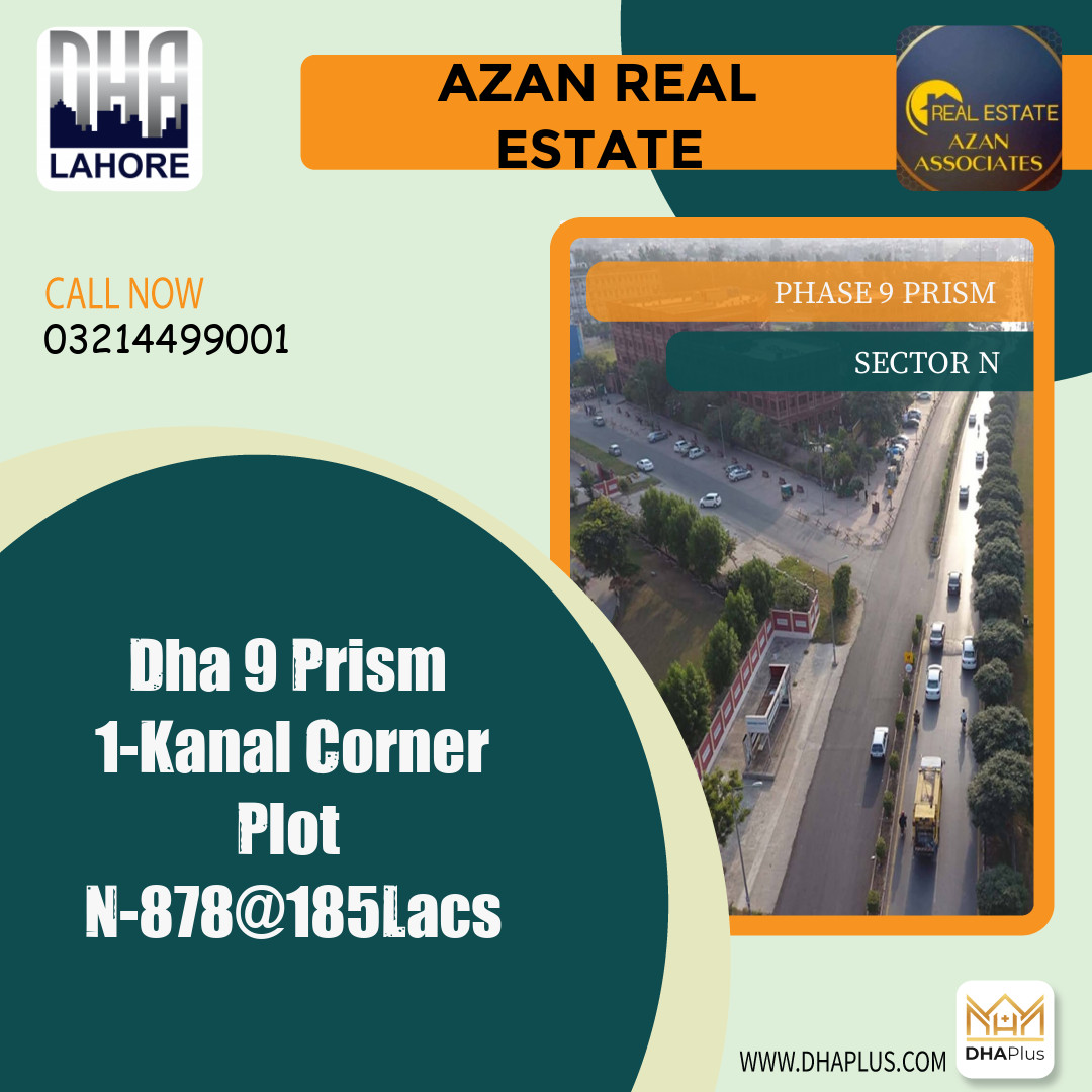 1 Kanal Residential Plot for Sale in Sector N - Phase 9 Prism, Lahore - (DP-37477)