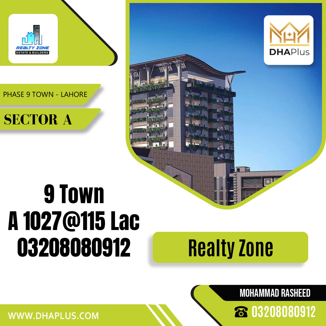 5 Marla Residential Plot for Sale in Sector A -  Phase 9 Town, Lahore - (DP-37484)