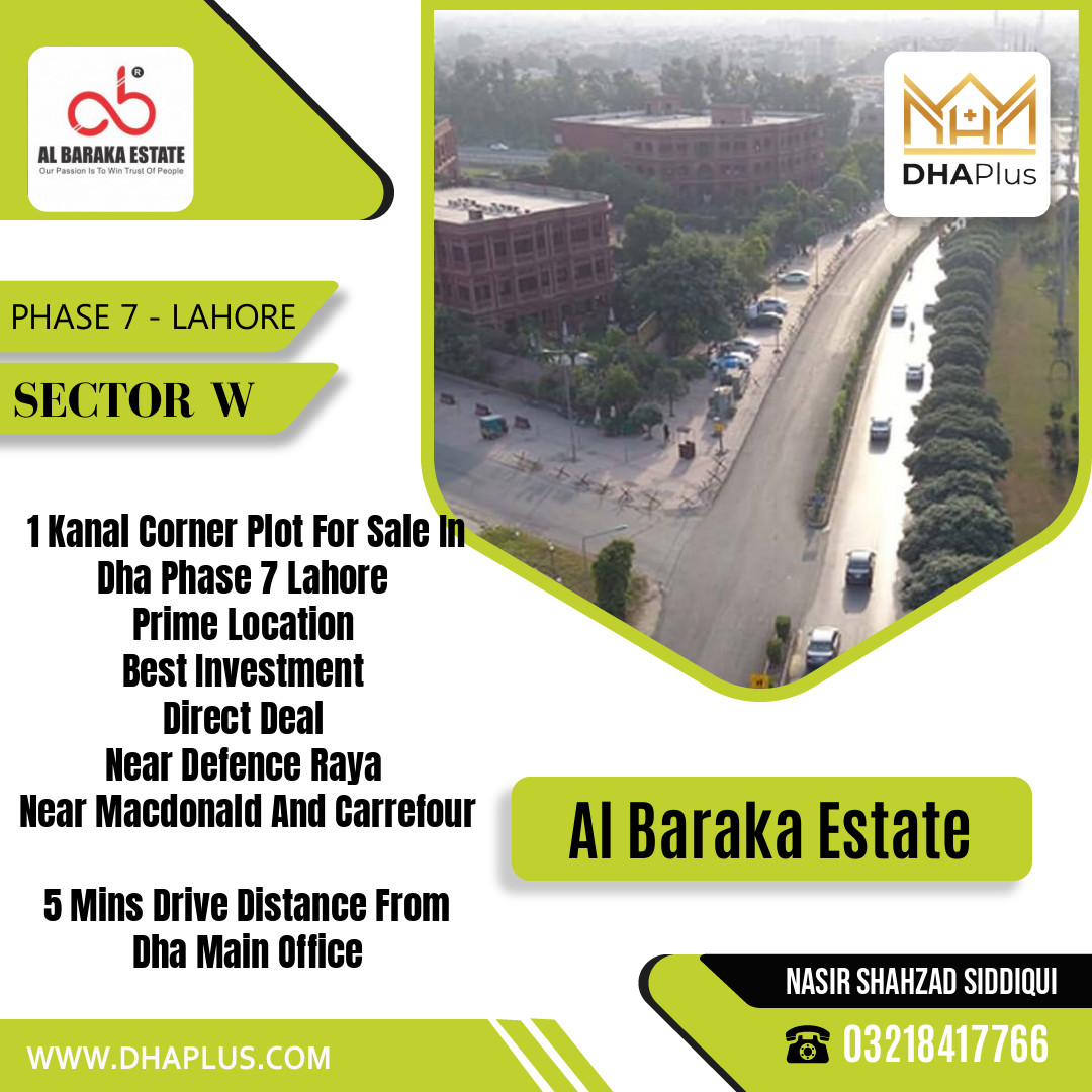 1 Kanal Residential Plot for Sale in Sector W - Phase 7, Lahore - (DP-37503)