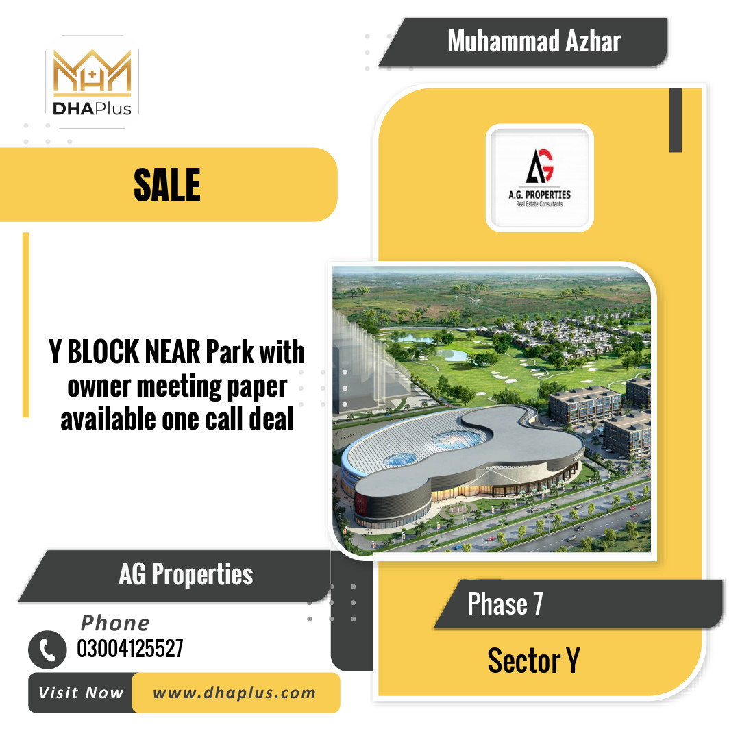 1 Kanal Residential Plot for Sale in Sector Y - Phase 7, Lahore - (DP-37557)