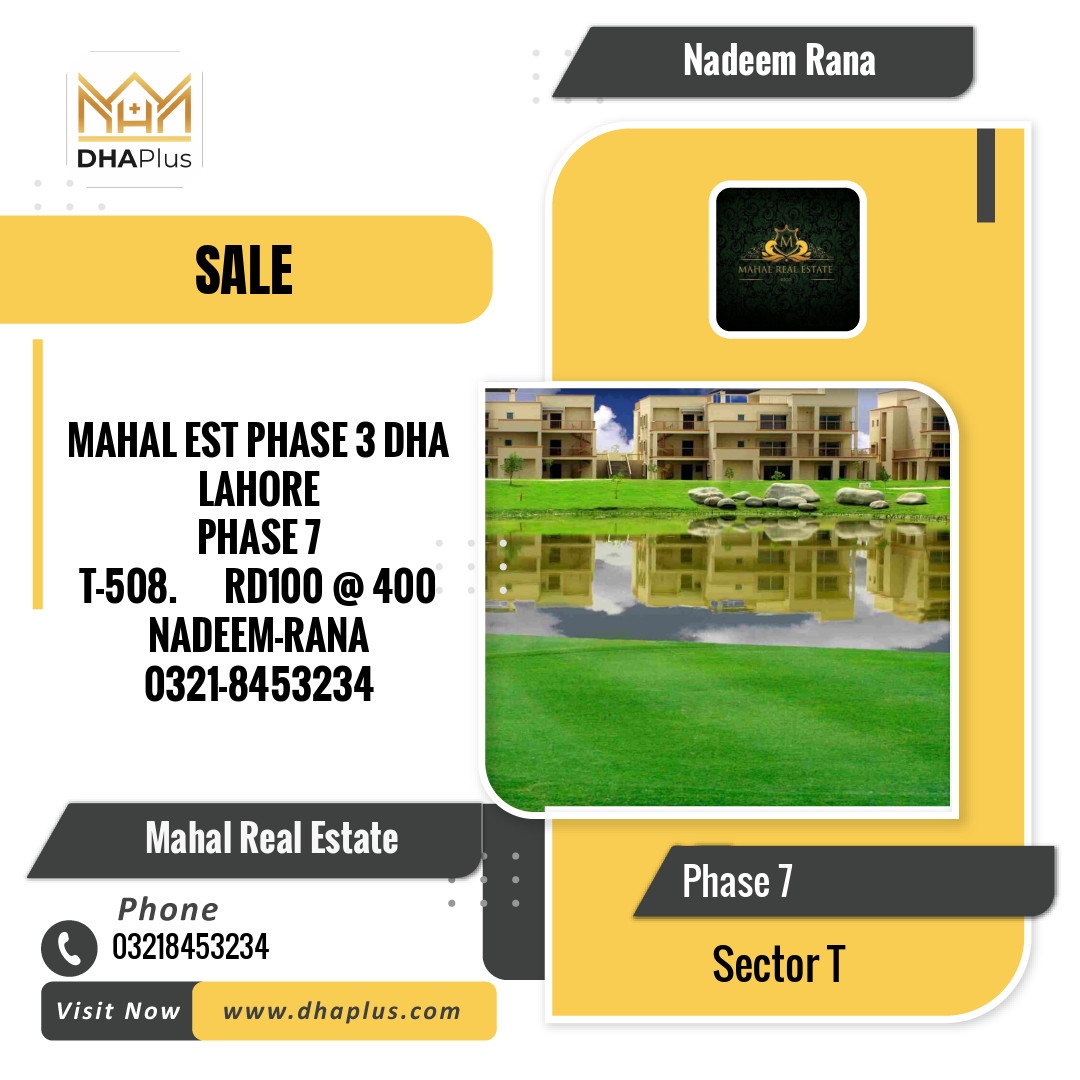 1 Kanal Residential Plot for Sale in Sector T -  Phase 7, Lahore - (DP-37558)