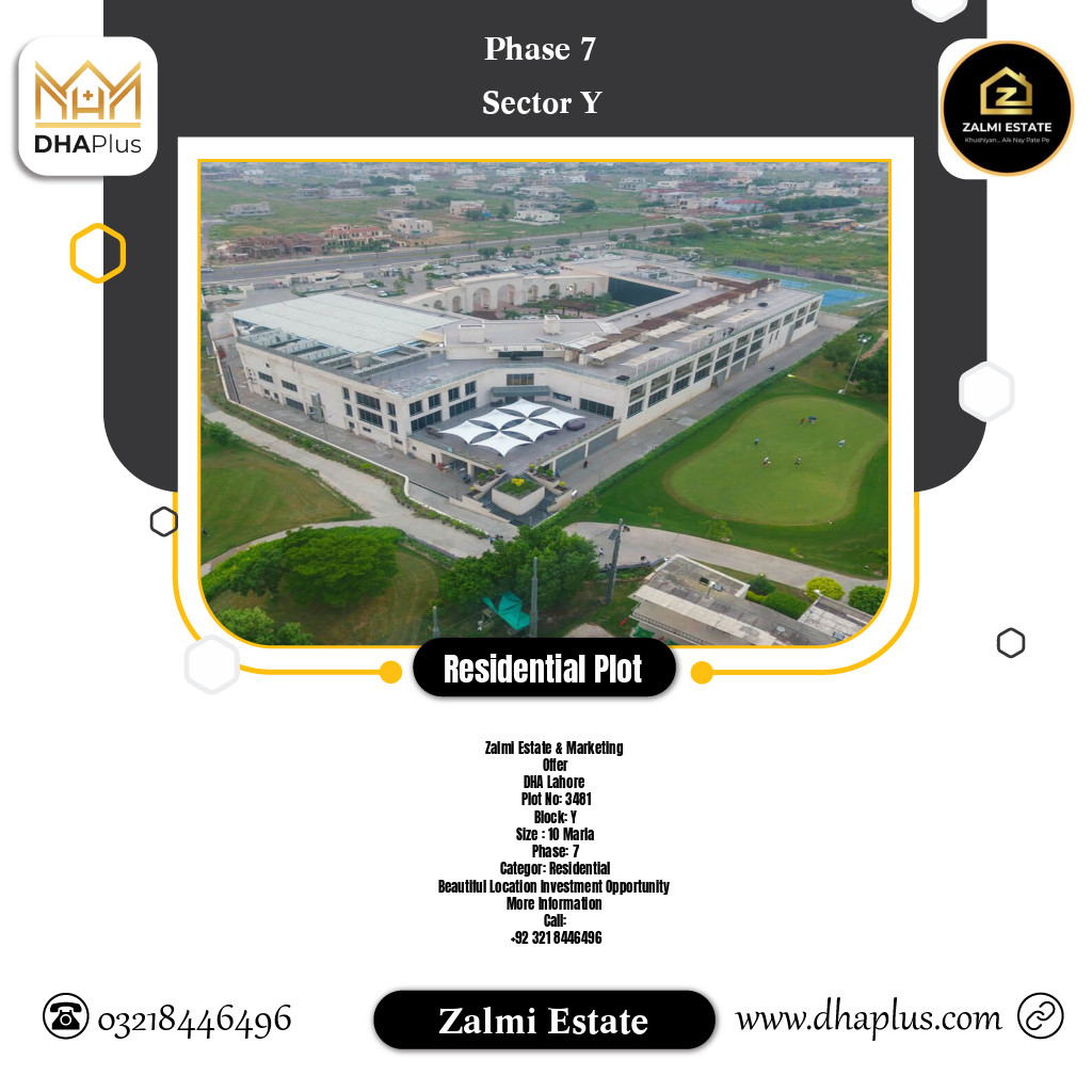 10 Marla Residential Plot for Sale in Sector Y - Phase 7, Lahore - (DP-37564)