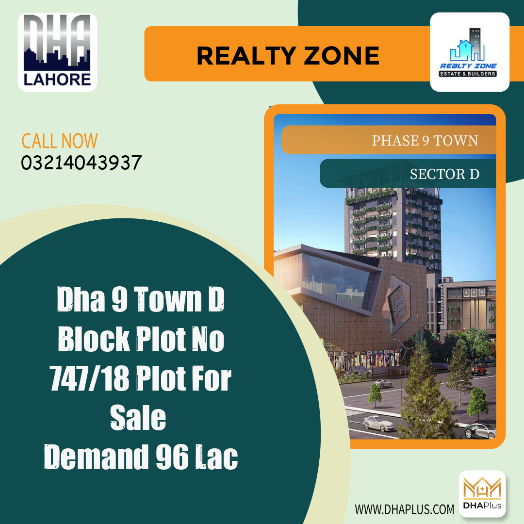 5 Marla Residential Plot for Sale in Sector D -  Phase 9 Town, Lahore - (DP-37581)