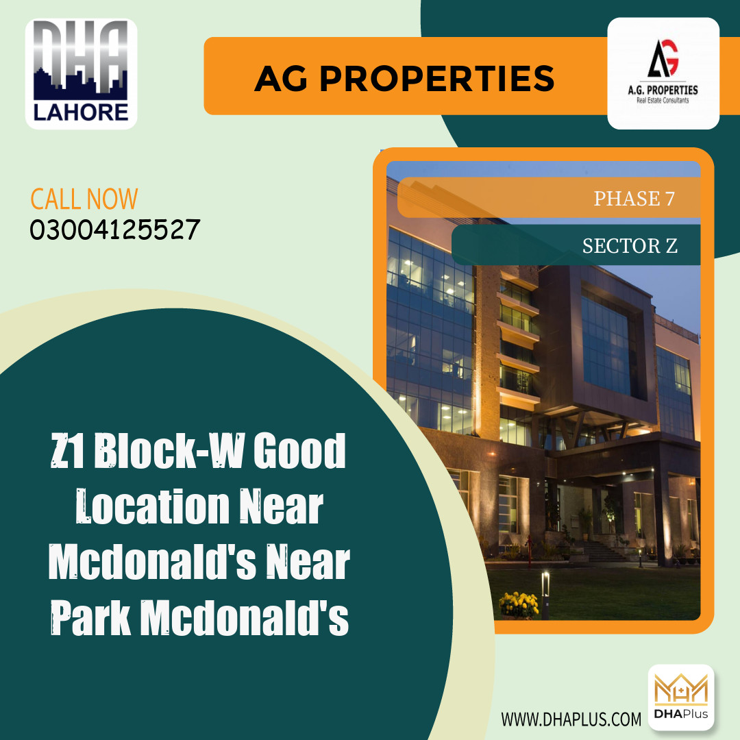 1 Kanal Residential Plot for Sale in Sector Z -  Phase 7, Lahore - (DP-37597)