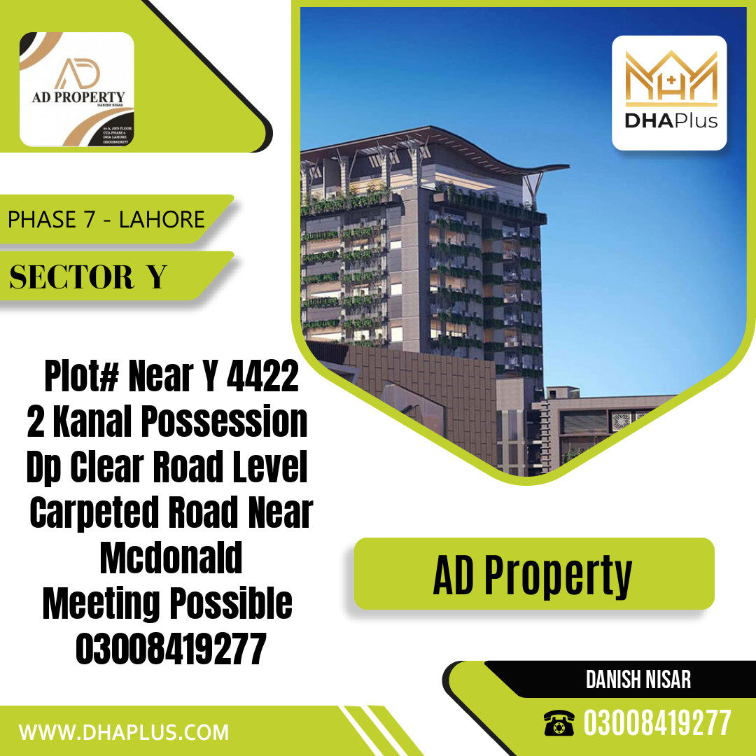 2 Kanal Residential Plot for Sale in Sector Y -  Phase 7, Lahore - (DP-37649)