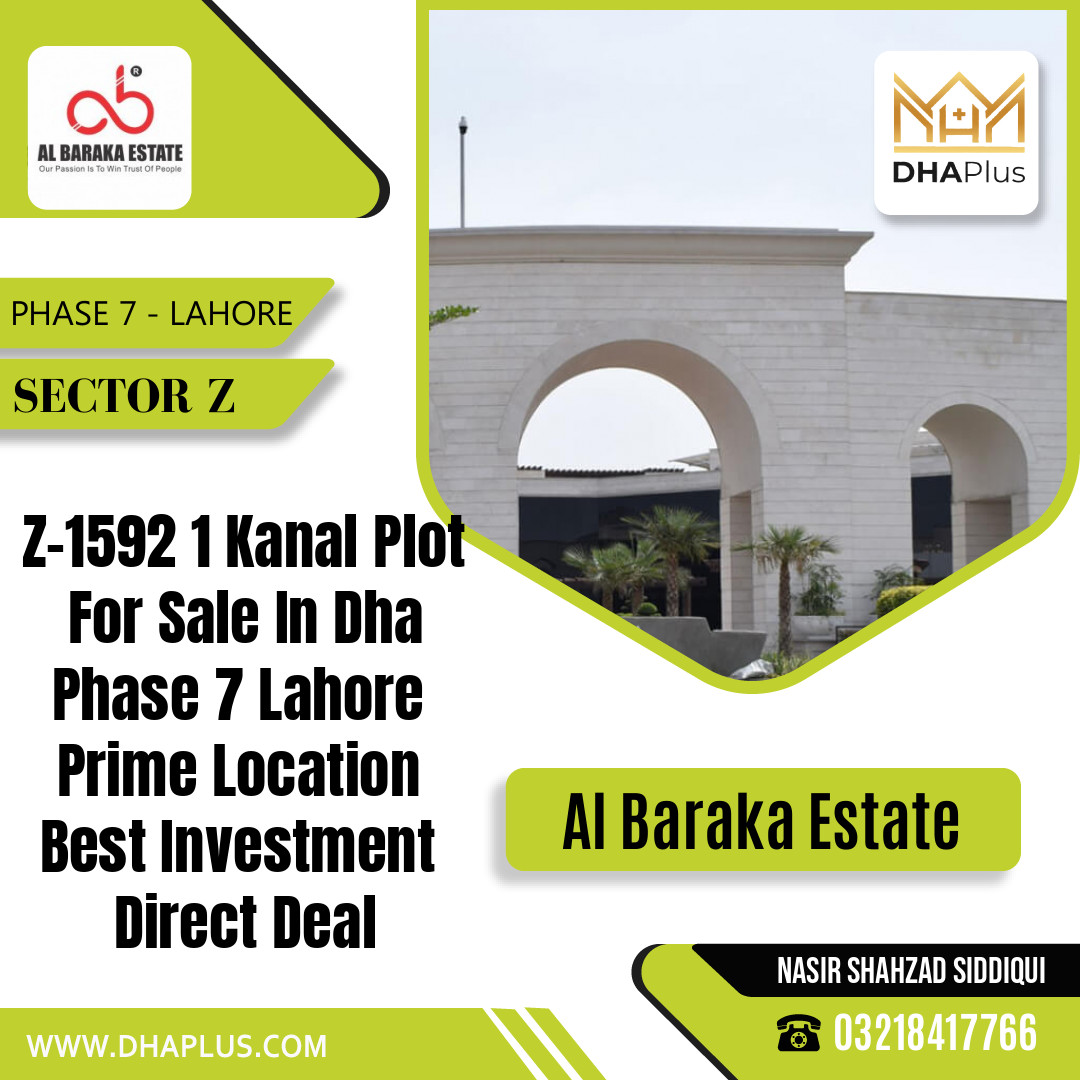 1 Kanal Residential Plot for Sale in Sector Z -  Phase 7, Lahore - (DP-37658)