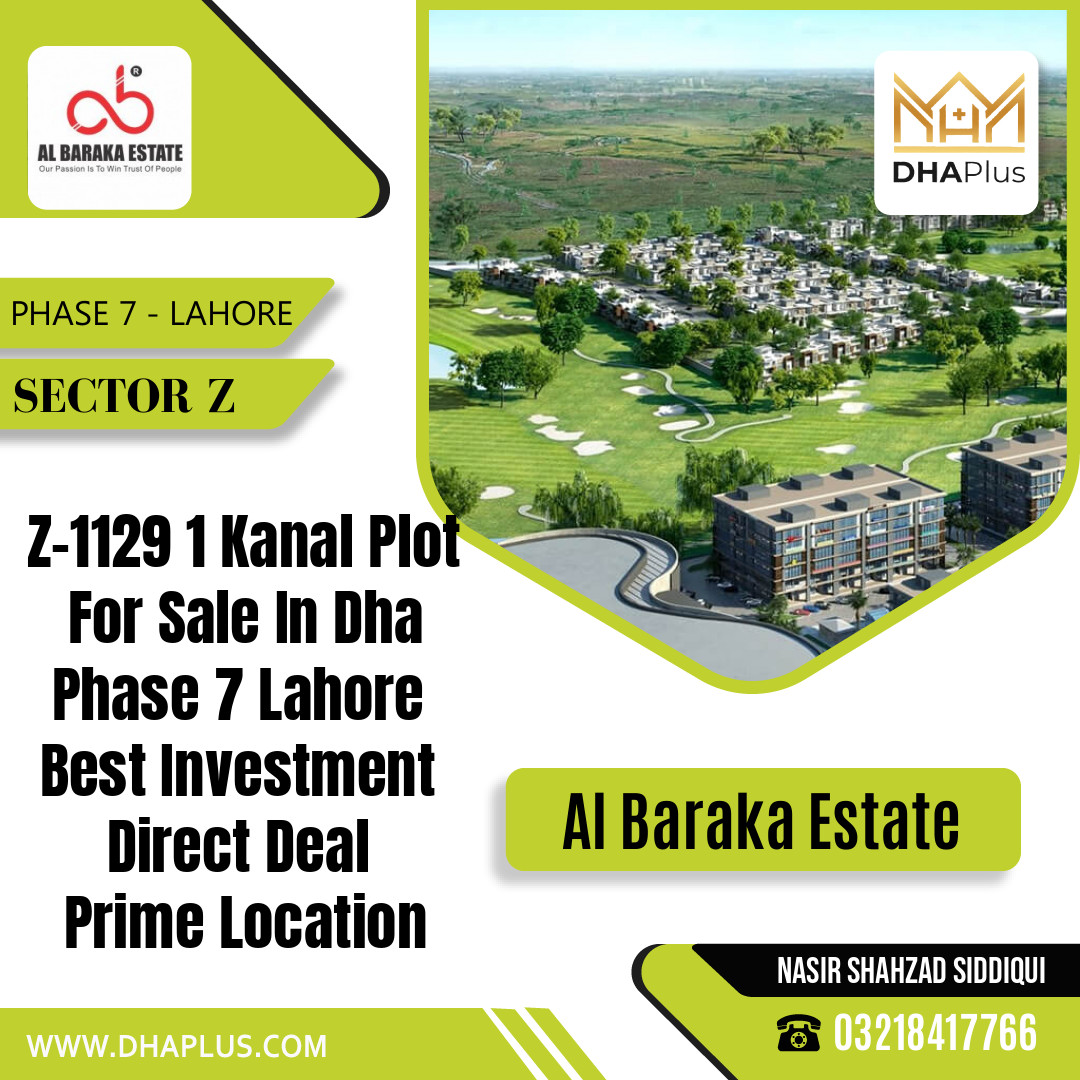 1 Kanal Residential Plot for Sale in Sector Z - Phase 7, Lahore - (DP-37659)
