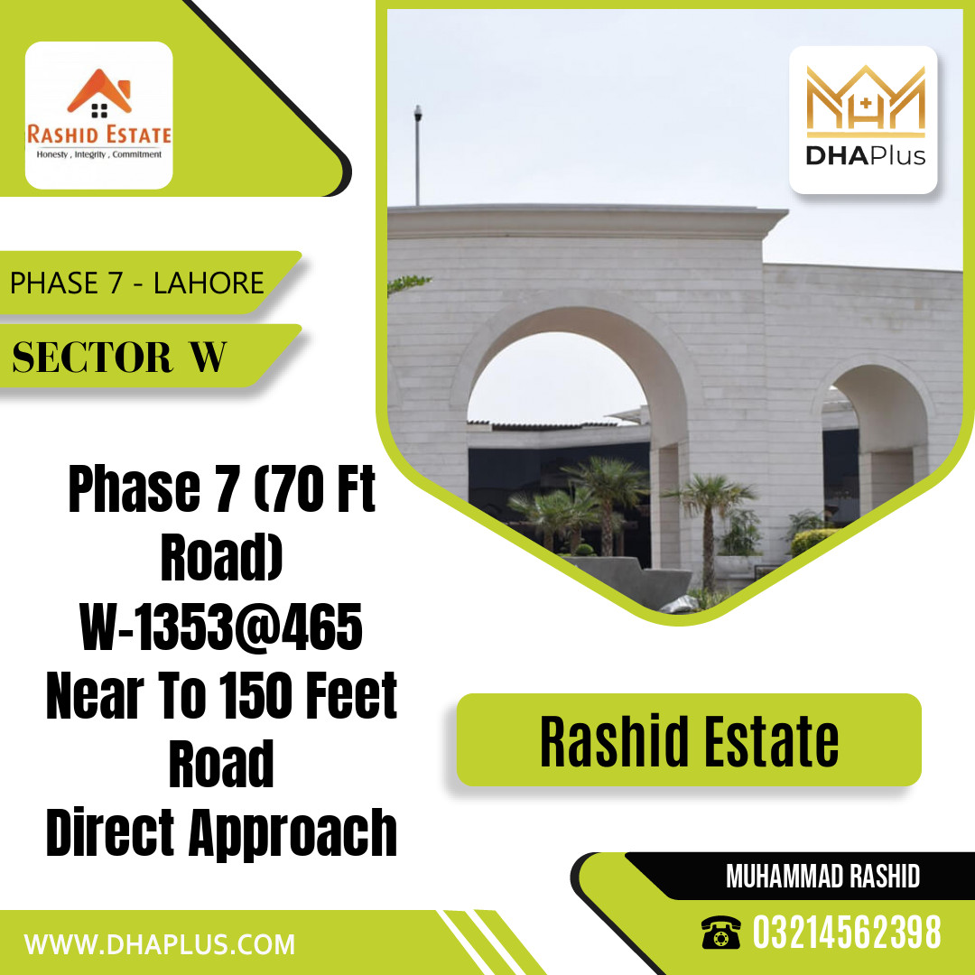 1 Kanal Residential Plot for Sale in Sector W -  Phase 7, Lahore - (DP-37788)