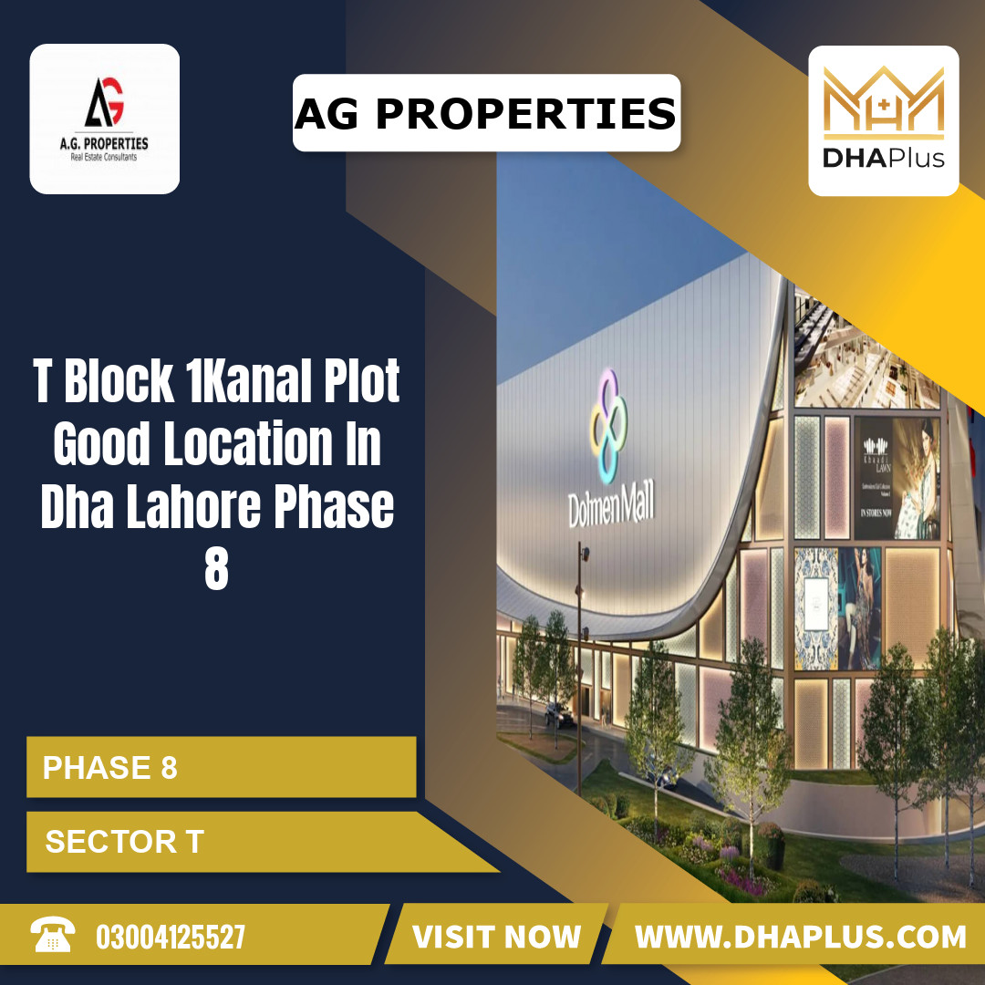 1 Kanal Residential Plot for Sale in Sector T -  Phase 8, Lahore - (DP-37817)