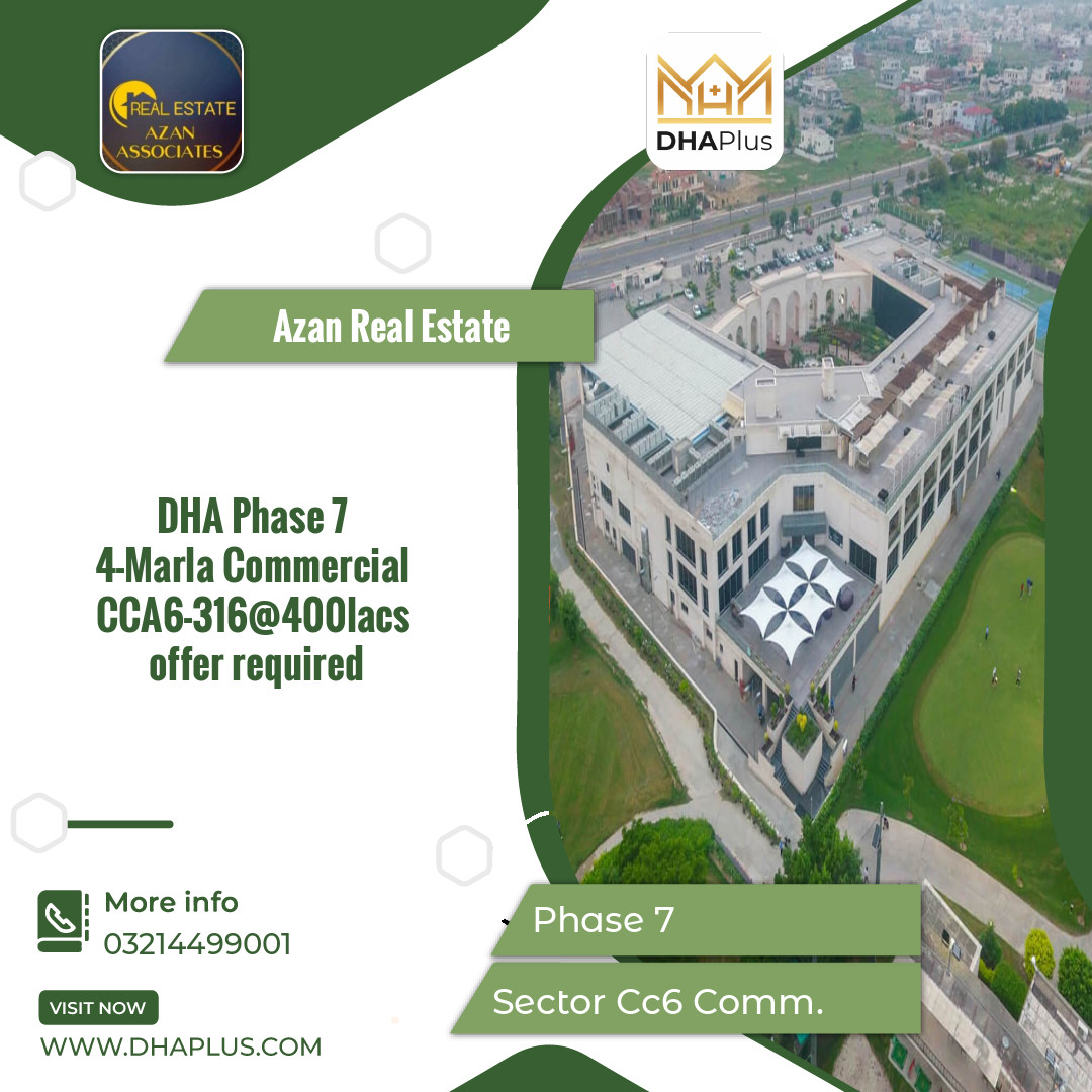 4 Marla Commercial Plot for Sale in Sector CC6 Commercial - Phase 7, Lahore - (DP-37891)