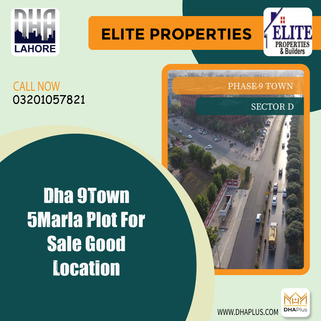 5 Marla Residential Plot for Sale in Sector D - Phase 9 Town, Lahore - (DP-37958)
