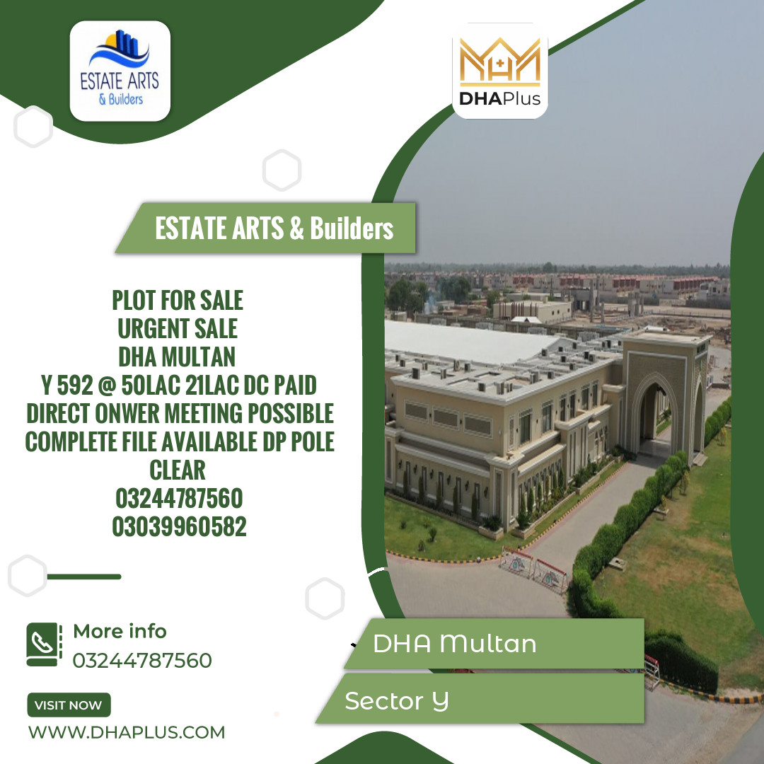 1 Kanal Residential Plot for Sale in Sector Y -  DHA Multan, Multan - (DP-38004)