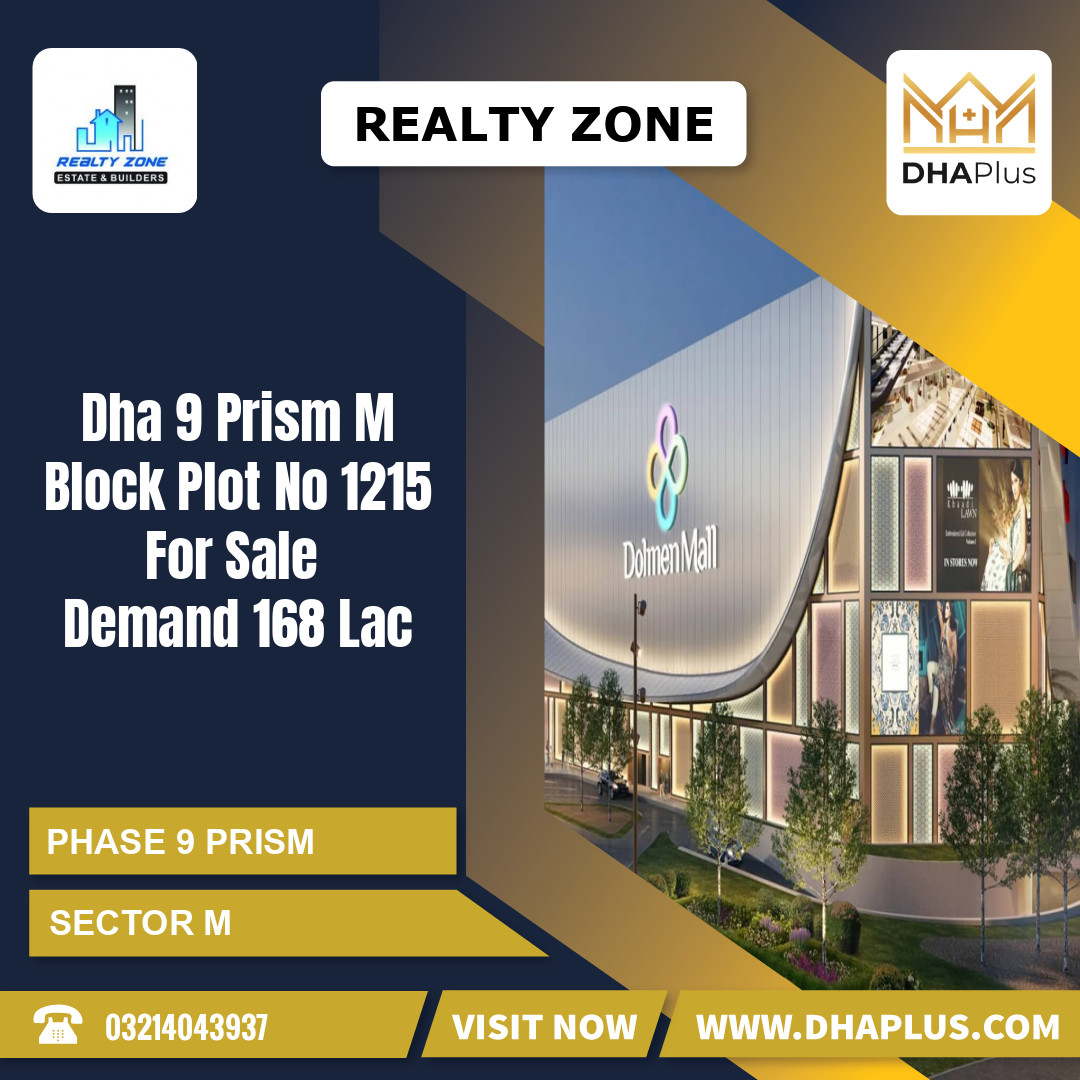 1 Kanal Residential Plot for Sale in Sector M - Phase 9 Prism, Lahore - (DP-38024)