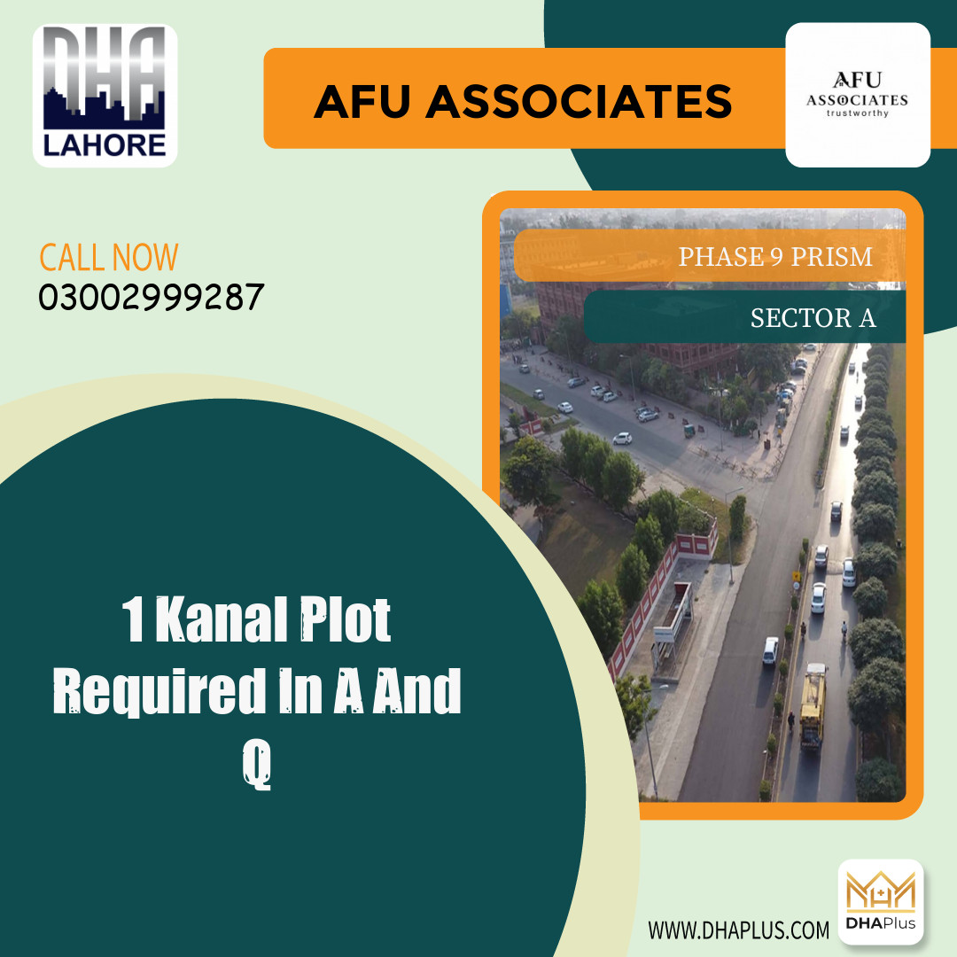 1 Kanal Residential Plot for Sale in Sector A - Phase 9 Prism, Lahore - (DP-38032)