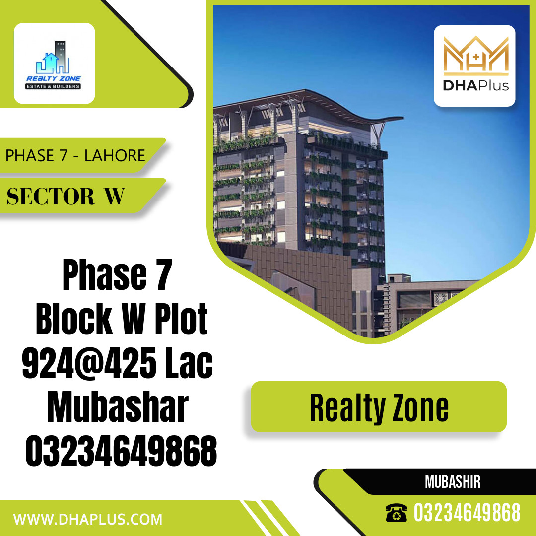 1 Kanal Residential Plot for Sale in Sector W - Phase 7, Lahore - (DP-38072)