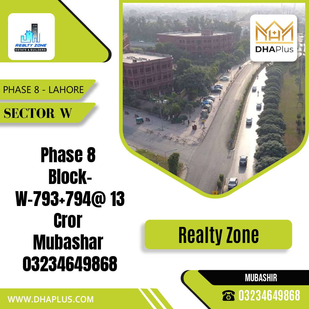 2 Kanal Residential Plot for Sale in Sector W - Phase 8, Lahore - (DP-38109)