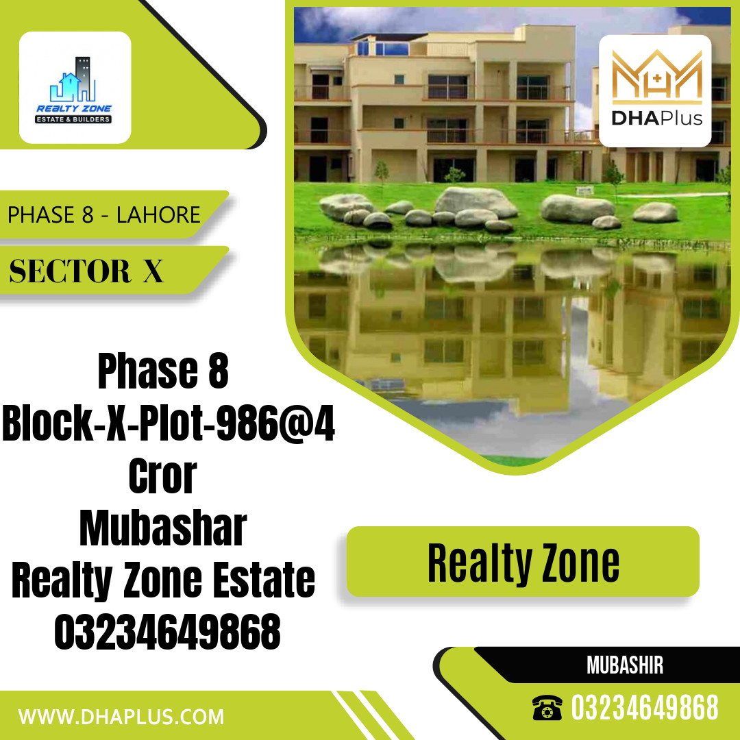 1 Kanal Residential Plot for Sale in Sector X - Phase 8, Lahore - (DP-38120)