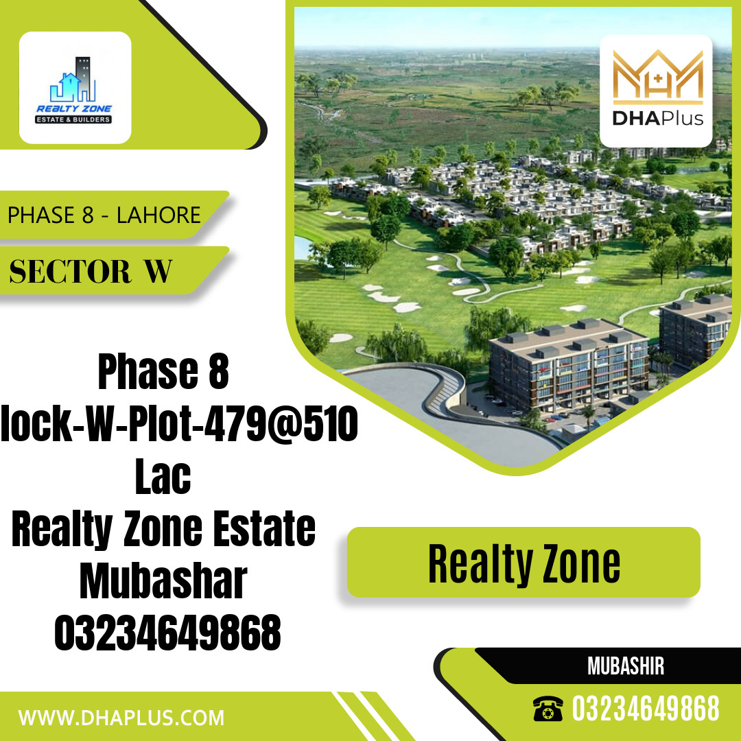 1 Kanal Residential Plot for Sale in Sector W - Phase 8, Lahore - (DP-38132)