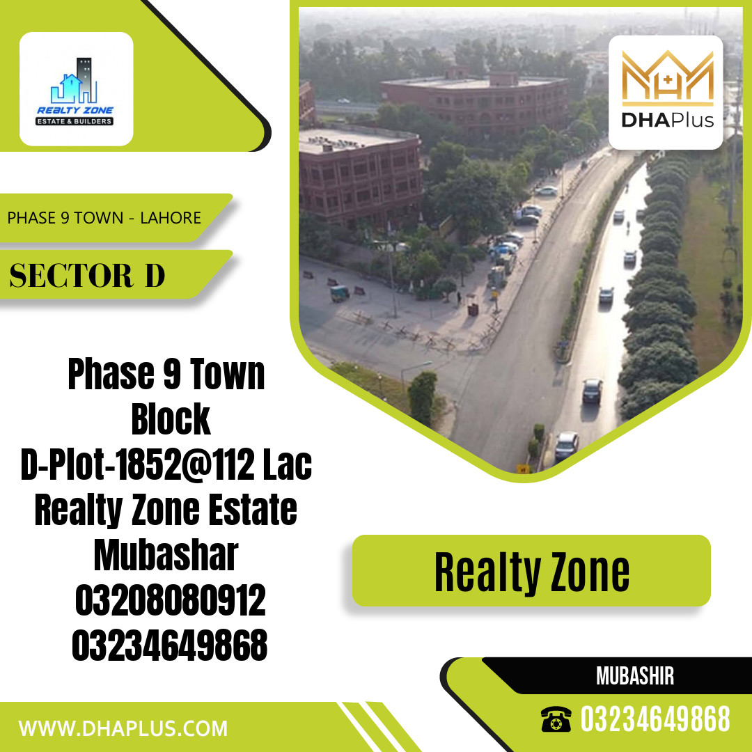 5 Marla Residential Plot for Sale in Sector D - Phase 9 Town, Lahore - (DP-38184)