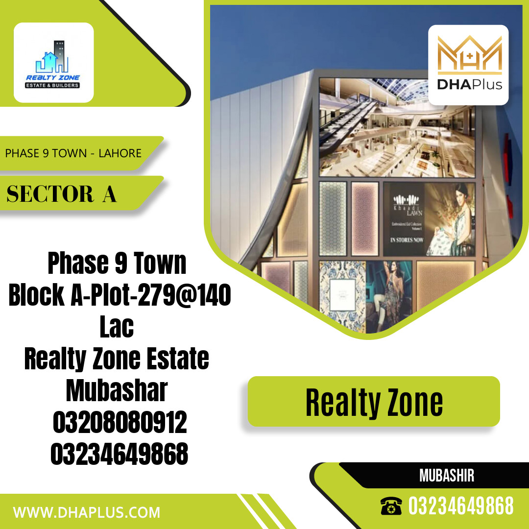 5 Marla Residential Plot for Sale in Sector A - Phase 9 Town, Lahore - (DP-38185)