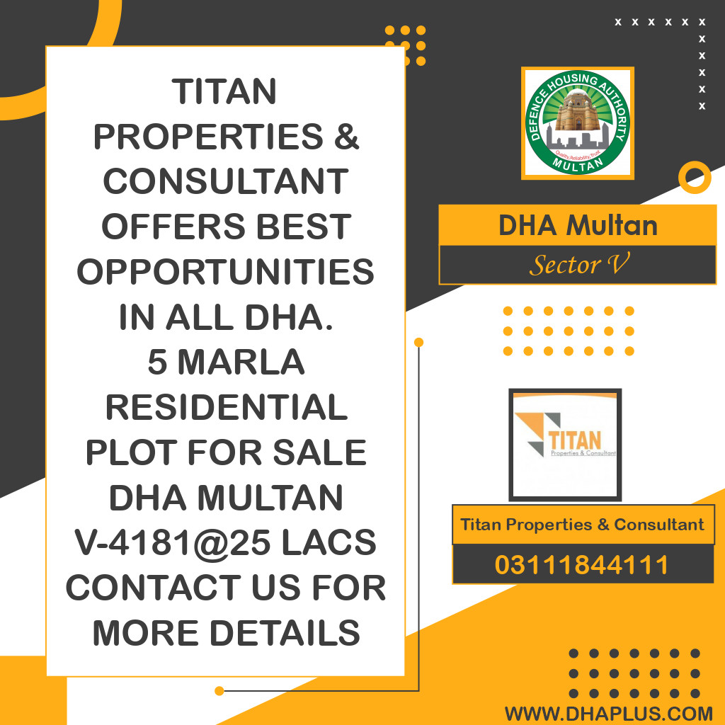 5 Marla Residential Plot for Sale in Sector V - DHA Multan, Multan - (DP-38190)