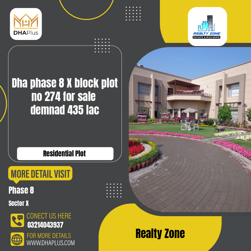 1 Kanal Residential Plot for Sale in Sector X - Phase 8, Lahore - (DP-38217)
