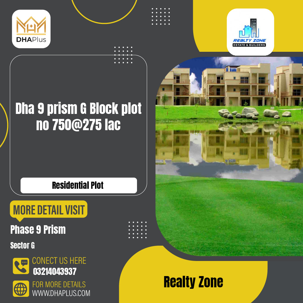 1 Kanal Residential Plot for Sale in Sector G - Phase 9 Prism, Lahore - (DP-38253)