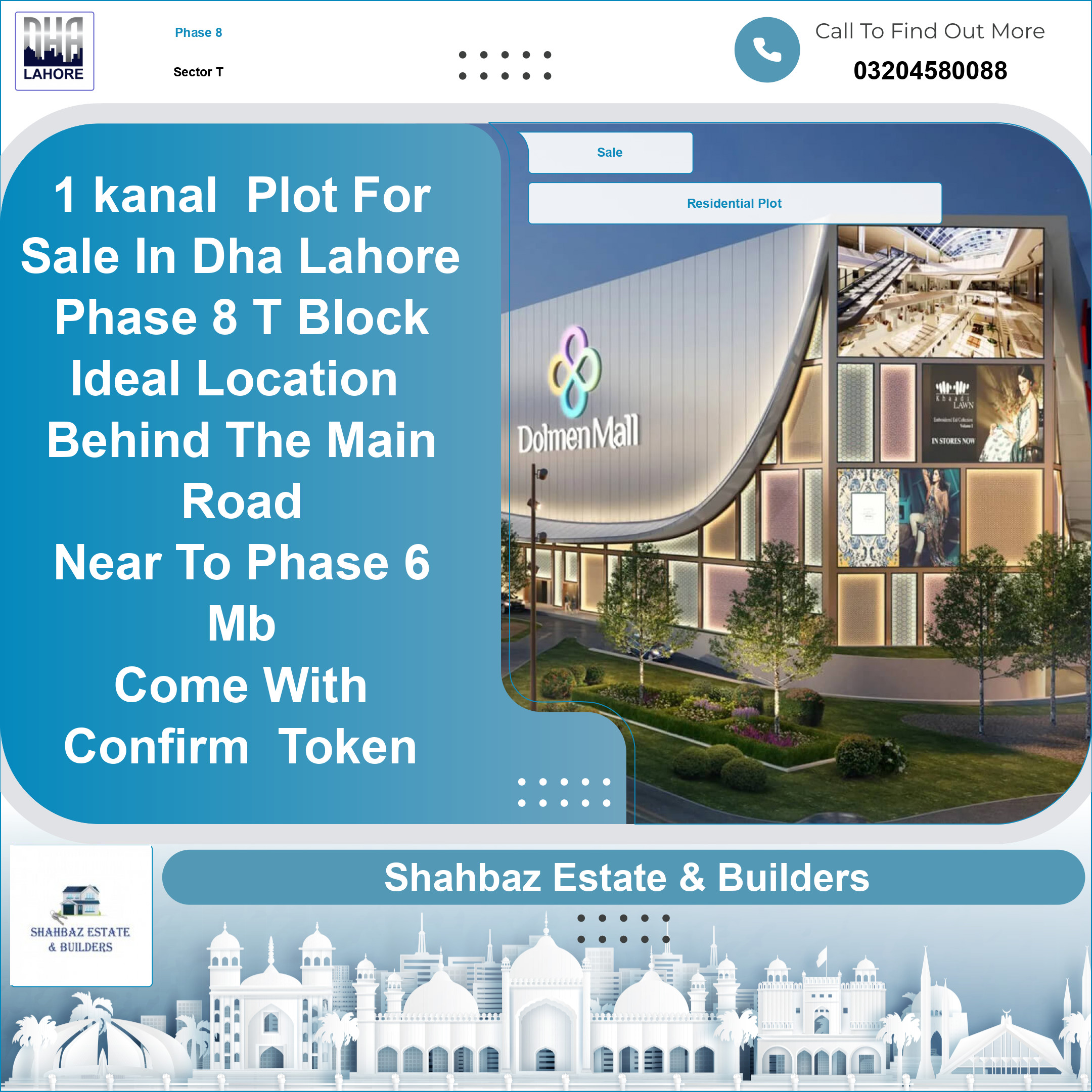 1 Kanal Residential Plot for Sale in Sector T - Phase 8, Lahore - (DP-38282)