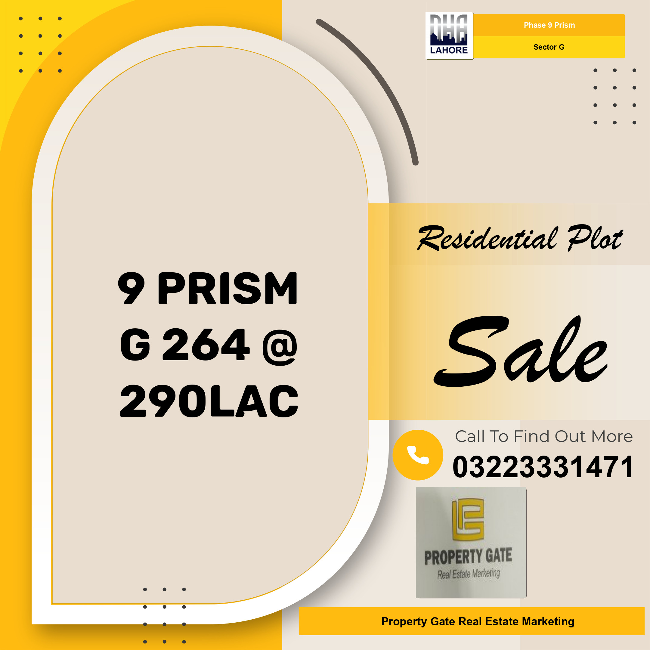 1 Kanal Residential Plot for Sale in Sector G - Phase 9 Prism, Lahore - (DP-38325)