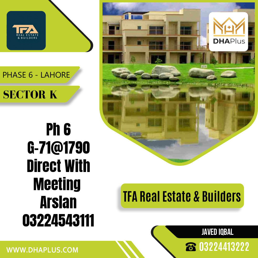 2 Kanal Residential Plot for Sale in Sector K -  Phase 6, Lahore - (DP-38368)