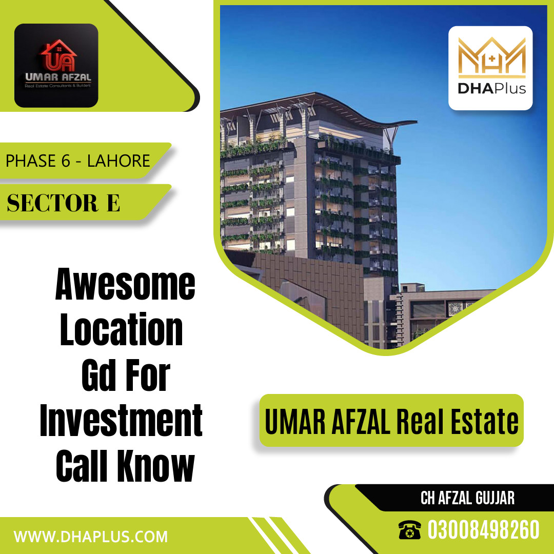 1.35 Kanal Residential Plot for Sale in Sector E -  Phase 6, Lahore - (DP-38373)